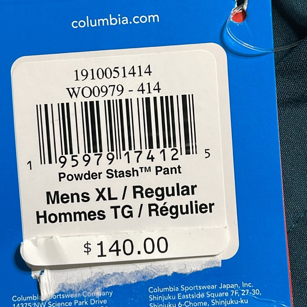 NWT men’s Columbia powder stash ski pants XL - Picture 8 of 13